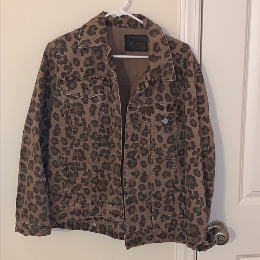 BLANKNYC cheetah jean jacket